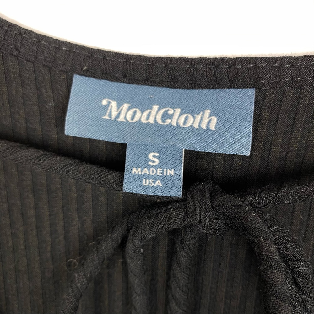 ModCloth To Your Liking Black Ribbed Dress - Picture 6 of 8